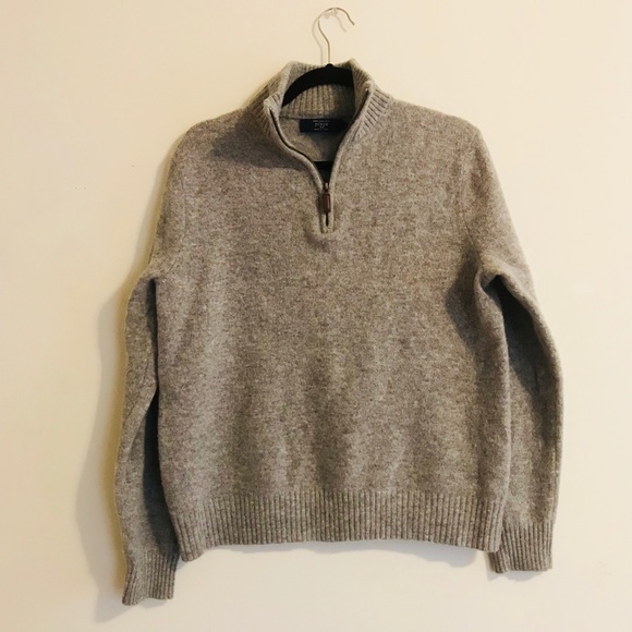 J. Crew Factory Sweaters - J. Crew 100% Lambs Wool Zip Sweater